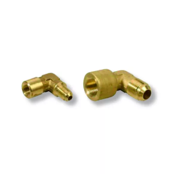 Réz menetes 90° közcsavar KB1/4″  Apa-Anya