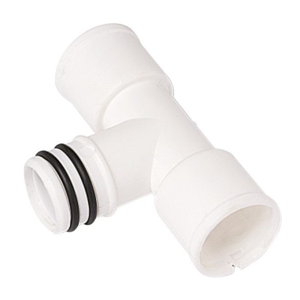 Flexibilis kondenzvíz csőhöz hármas elágazó idom, “T” alakú 18/20 mm