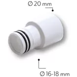 Flexibilis kondeznzvízcsőhöz szűkítő egyenes 20F/16M