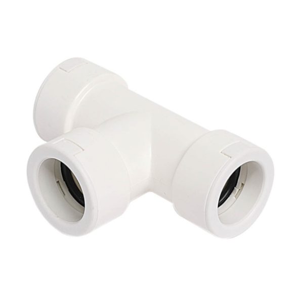 Merev csőhöz T- idom pvc 25mm fehér színű 