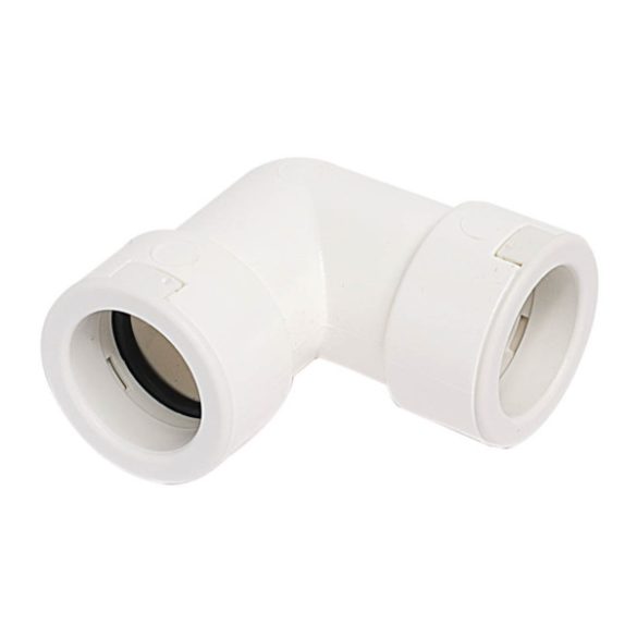 Merev csőhöz 90'-os könyök idom pvc 32mm fehér 