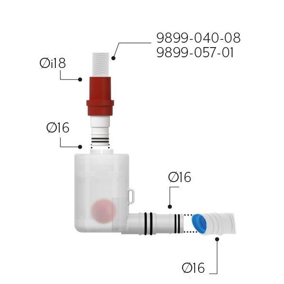 Mini 2 Szifon süllyesztett dobozban, komplett 