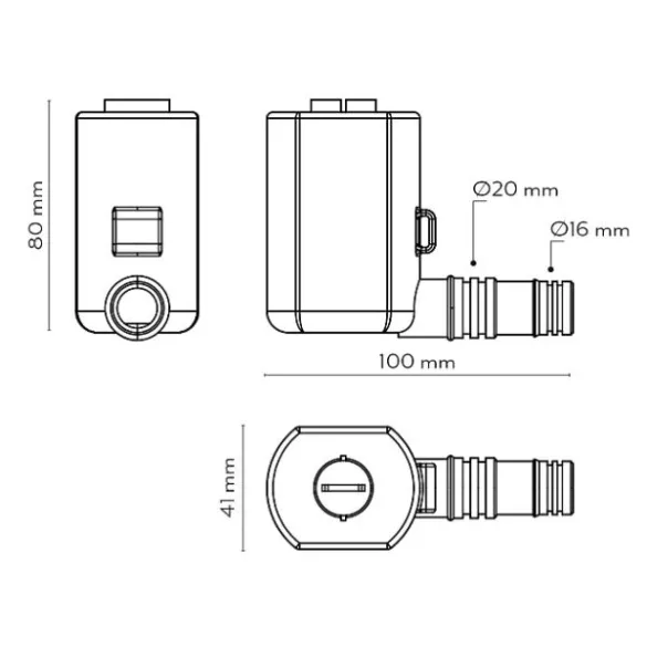 Mini 2 Szifon mechanikus zárás, doboz nélkül