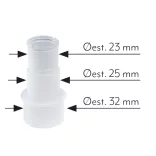 Flexibilis kondeznzvízcsőhöz szűkítő cső csatlakozó 20/26/32mm