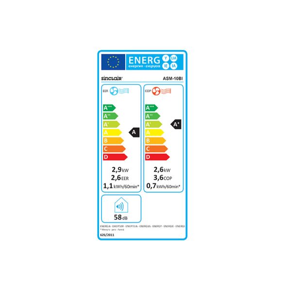 SINCLAIR MONOBLOKK ASM-12BI klíma