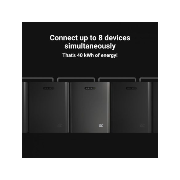 Green Cell GC PowerNest energiatároló napelemes rendszerekhez / LiFePO4 akkumulátor / 5 kWh 51,2 