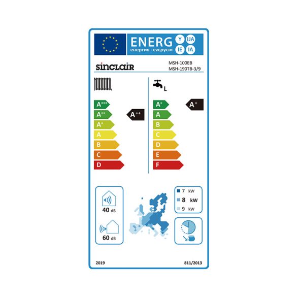 SINCLAIR S-THERM YUKON All-IN-ONE MSH-190TB-3/9 + MSH-100EB