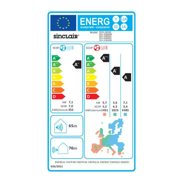 SINCLAIR MARVIN SIH + SOH-24BIM 7,1 KW Tengerészkék